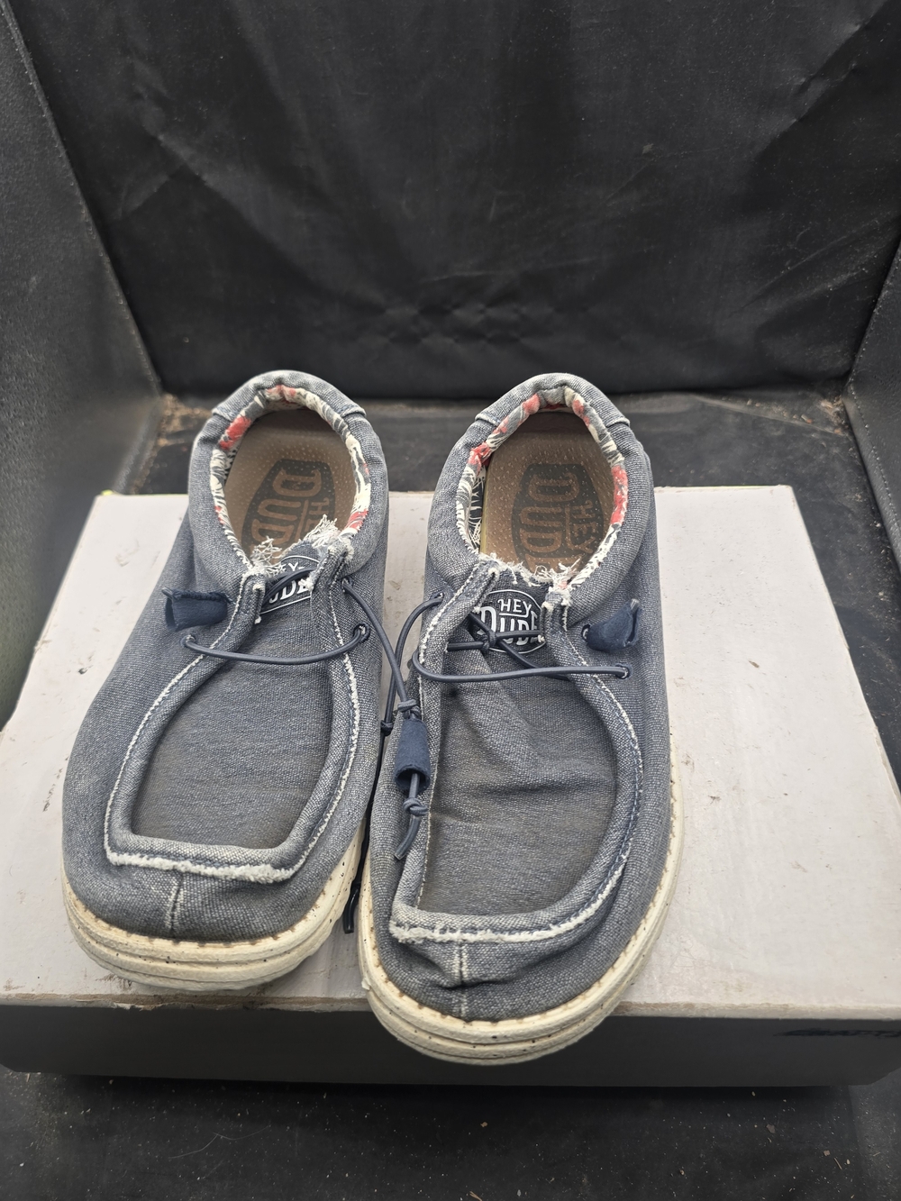 Hey Dude Navy Slip-On Loafers with Patterned‎ Lining